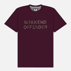 Мужская футболка Weekend Offender Tornaco Logo, цвет бордовый, размер S