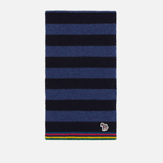 Шарф Paul Smith Zebra Stripe, цвет синий