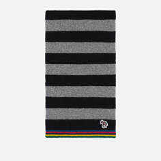 Шарф Paul Smith Zebra Stripe, цвет чёрный