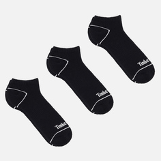Комплект носков Timberland 3-Pack Bowden No-Show, цвет чёрный, размер 43-45 EU