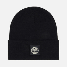 Шапка Timberland Cuffed Tonal Patch, цвет чёрный