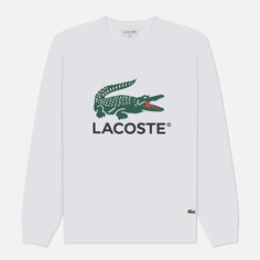 Мужская толстовка Lacoste Basic Lacoste Print Crew Neck, цвет белый, размер XL