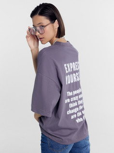 Футболка женская серая с печатью Mark Formelle