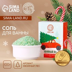 Соль для ванны ural lab, 100 г, аромат хвойного леса, новый год