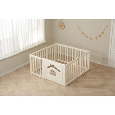 Большой детский игровой манеж Tree House 130 x 130 Camel Unix Kids