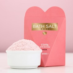 Соль для ванны чистое счастье bath salt, 200 г, аромат розы