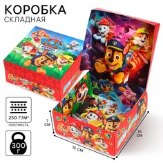 Подарочная коробка складная с 3д, щенячий патруль, 15х15х7 см PAW Patrol