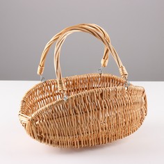 Корзина со складывающимися ручками, 34х16х16 см, лоза No Brand
