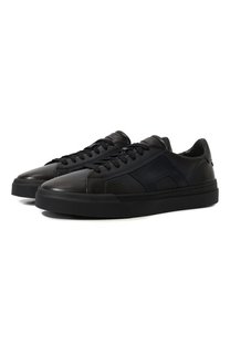 Кожаные кеды Santoni