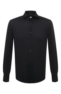 Рубашка из шелка и хлопка Brunello Cucinelli