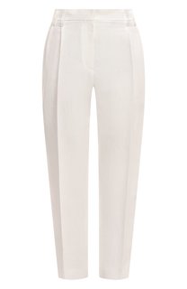 Брюки из вискозы и льна Brunello Cucinelli