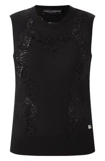 Топ из шерсти и шелка Dolce & Gabbana