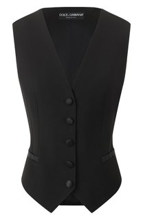 Жилет из шерсти и шелка Dolce & Gabbana