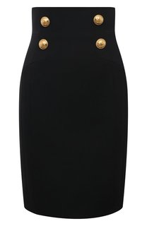 Шерстяная юбка Balmain