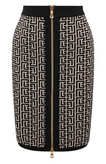 Юбка из шерсти и вискозы Balmain