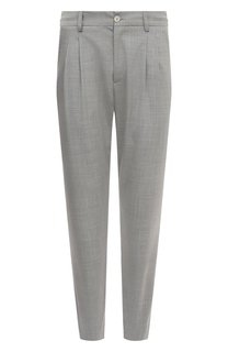 Брюки из шерсти и шелка Eleventy