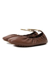 Кожаные балетки Fendi Filo Fendi