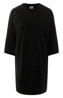 Футболка с отделкой стразами VETEMENTS