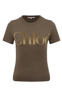 Хлопковая футболка Chloé