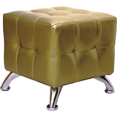 Пуф Шарм-Дизайн Квадро мини хром золото