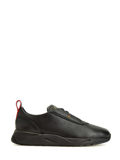 Кроссовки Innova из телячьей кожи с меховой отделкой Santoni