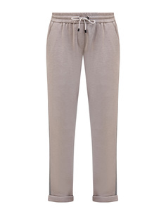Брюки Travelwear из хлопка и шелка с цепочками Мониль Brunello Cucinelli