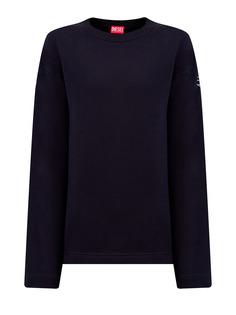 Свитшот-oversize с металлизированным логотипом Oval D Diesel