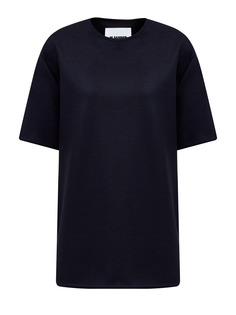 Шерстяной топ-oversize с разрезами и молнией на плече Jil Sander