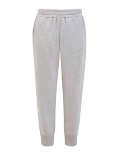 Брюки из шерсти, кашемира и шелка с отделкой английской вязки Brunello Cucinelli