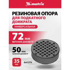 Резиновая опора для подкатного домкрата универсальная Matrix D=72 mm, d=50, H=35 mm 50911