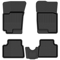 Комплект ковриков в салон REZKON 1020020100 для Hyundai Getz 2003-2010 г., 4 шт. черный 4