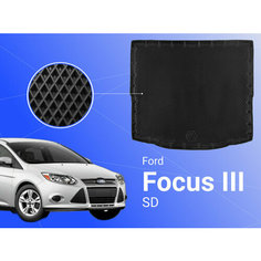 Коврик в багажник Ford Focus III SD (2011-2019) EVA 3D Premium Delform