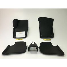 EVA Коврики в салон автомобиля Volkswagen Polo Sedan 6 с бортами (черный; черный кант) / Ева коврики Фольксваген Поло Седан 6 в салон с бортами Нет бренда