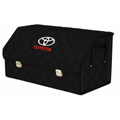 Органайзер-саквояж "Союз Премиум" в багажник Toyota (Тойота), размер XL Plus. Цвет: черный с черной прострочкой Ромб. A&P Групп