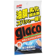 Салфетки для стекол очищающие Glaco Compound Sheet, 6 шт Soft99