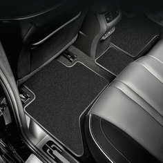 Коврики в салон Klever Premium GAC Trumpchi M8 II 2022- Минивэн, 4шт. (текстиль, бежевые) / Гак Трампчи М8 Клевер