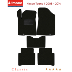 Коврики в салон текстильные Allmone "Классик" для Nissan Teana 2 (J32) 2008 - 2014, черные, 5шт. / Ниссан Теан / Тиана 2