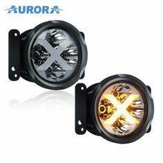 Светодиодные фары Aurora ALO-R4T3 серия "X" RGB Ближний свет комплект 2шт.