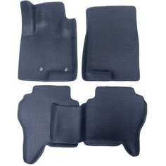 Автомобильные коврики ЕВА / EVA для Mitsubishi Pajero IV 2006-н. в. / Митсубиси Паджеро 4 / 3D 3д / с бортами / черный-черный Gallex