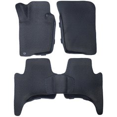 Автомобильные коврики ЕВА / EVA для Mitsubishi L200 IV 2006-2015 / Митсубиси Л200 4 // 3D 3Д / с бортами / черный Gallex