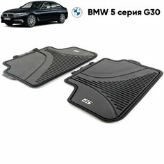 Коврики BMW 5 G30 / G31 / M5 F90 задние всепогодные резиновые (с низким бортом)