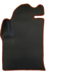 EVA коврик для Ford Fusion (2002-2012) / Форд Фьюжн 1 / Черные соты, коричневый кант Evaformat