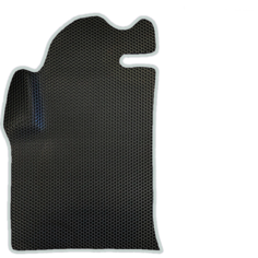 Водительский коврик для Ford Fusion (2002-2012), Черные соты с серебристым кантом Evaformat