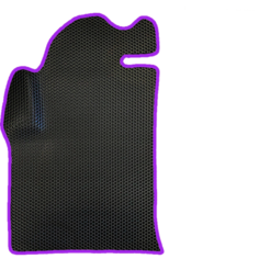 EVA коврик для Ford Fusion 1 (2002-2012) / Форд Фьюжн 1 / Черные соты, фиолетовый кант Evaformat