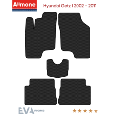 Коврики в салон ЭВА Allmone для Hyundai Getz 1 (TB) 2002 - 2011, черные, 5шт. / Хендай Гетц 1