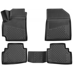 Коврики 3D в салон для KIA Seltos, 2WD/4WD, 2020- кроссовер, 4шт. (полиуретан) Autofamily
