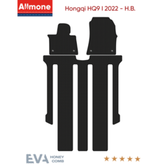 Коврики в салон ЭВА Allmone для Hongqi HQ9 1 (Минивэн) 2022 - Н. В. задний цельный, черные, 3шт. / Хунцы