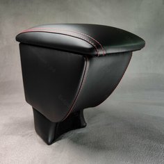 Подлокотник в штатное место с магнитами Lada Vesta / Лада Веста (2015-2021) с декоративной красной строчкой Подлокотники.рф