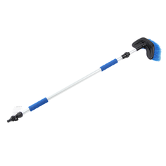 Щетка для мойки автомобиля телескопическая 100-170см под шланг (с клапаном регулировки) MEGAPOWER