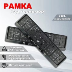Рамка номерного знака Пежо (Peugeot) с защелкой, 2 шт. Iron Horse